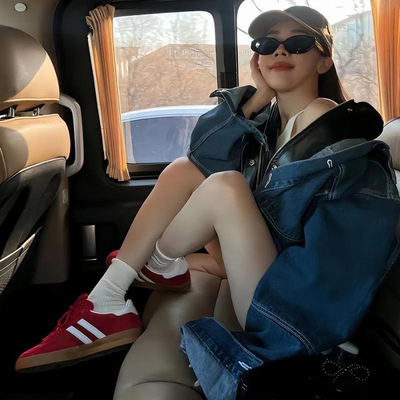 Leather Retro Red Women's New Inner Height Increase Casual Board Shoes Sports Thick Sole