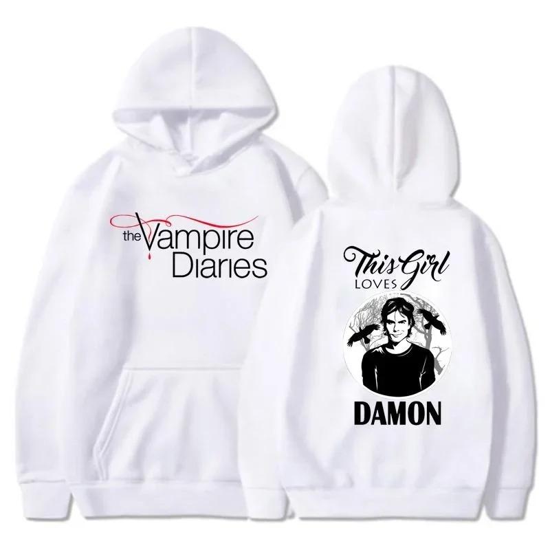 

The Vampire Diaries Hoodies Fashion Personality Hooded Sweatshirt Casual Outdoor Loose Long Sleeve Pullover 3XL