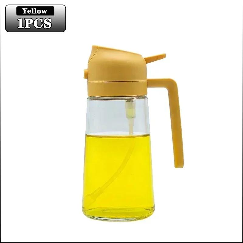 2 In 1 Glass Oil Spray Bottle with Pour Spout - Dual - Purpose for Olive Oil, Soy Sauce - Camping, Bbq, Baking Picnic Tool Amagi