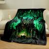 Skull Antler Wolf Gothic Blanket bedroom Blanket for Livingroom Couch lunch break Soft throw for Friend's festival Gift
