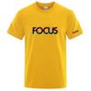 Focus Letter 2025 Unisexs Fashion Trendy Round Neck Tshirt Versatile Short Sleeve Shirt Outdoor Trendy Breathable Fashion Top
