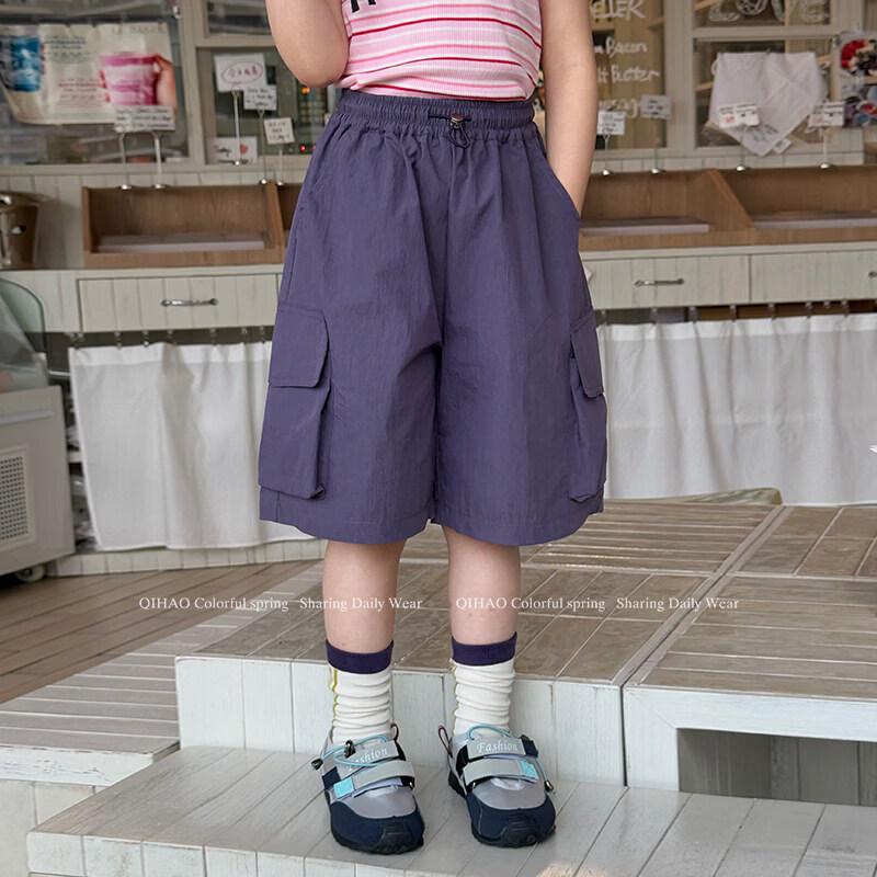 SEVEN BOBI Girls Korean Style Cargo Shorts 120 cm