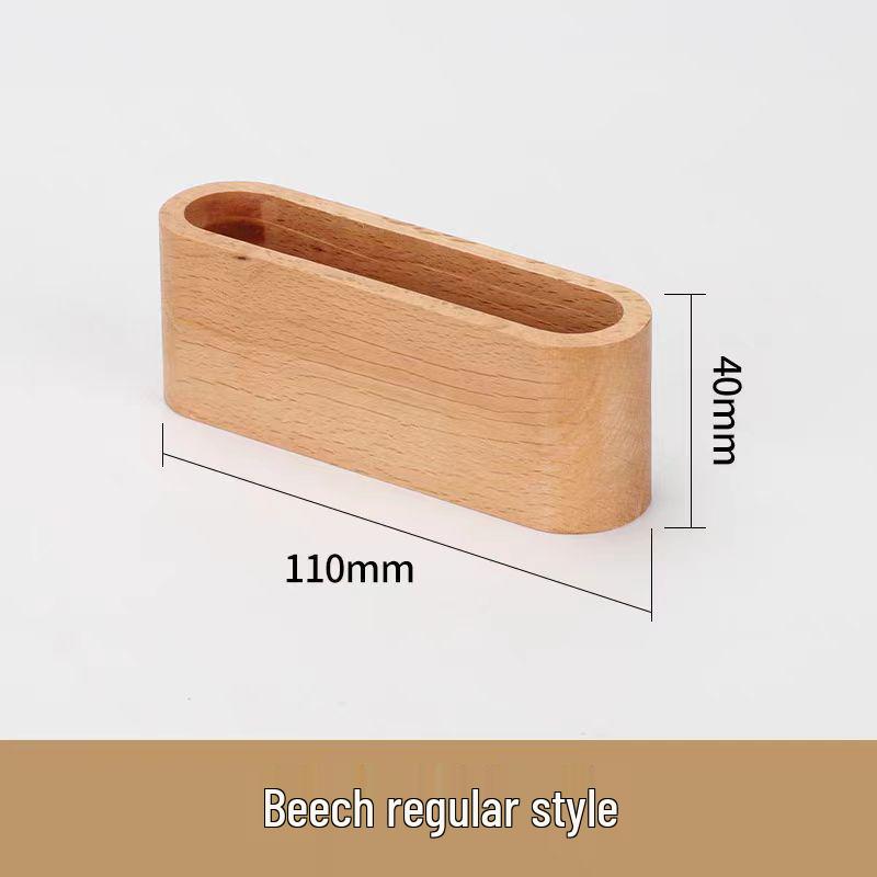 Black Walnut Desktop Business Card Holder – Large Capacity Solid Wood Display