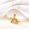 Stainless Steel Colorfast Animal Pendant Necklace - Fox, Deer, Lion, Leopard Design for Women, Trendy and High-End Feel