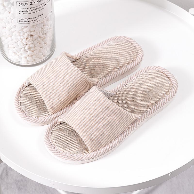 2026 New Style Linen Cotton Indoor Breathable Non-Slip Soft Sole Sandals for Women and Men