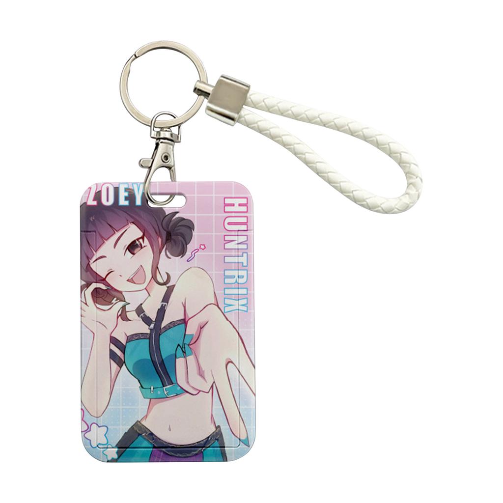 Anime Peripheral Slide Card Holder Transportation Card Campus Card Water Card ID With Long Lanyard