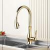 Creative pull-out faucet, all copper European style faucet, kitchen sink, vegetable washing basin, hot and cold water head
