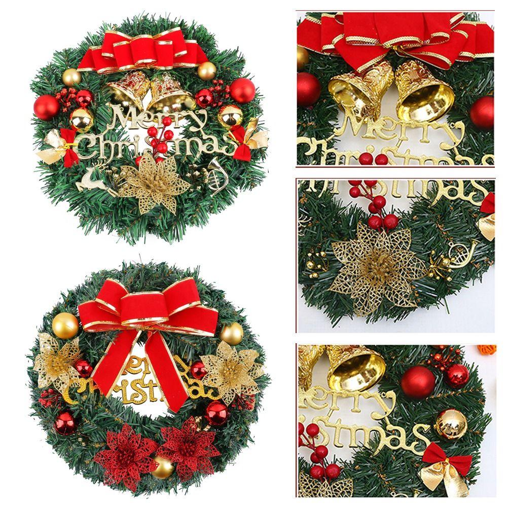 Vereiste Zweige Weihnachtsgirlande Rote Beeren Türschmuck Weihnachtsdekoration Fenster