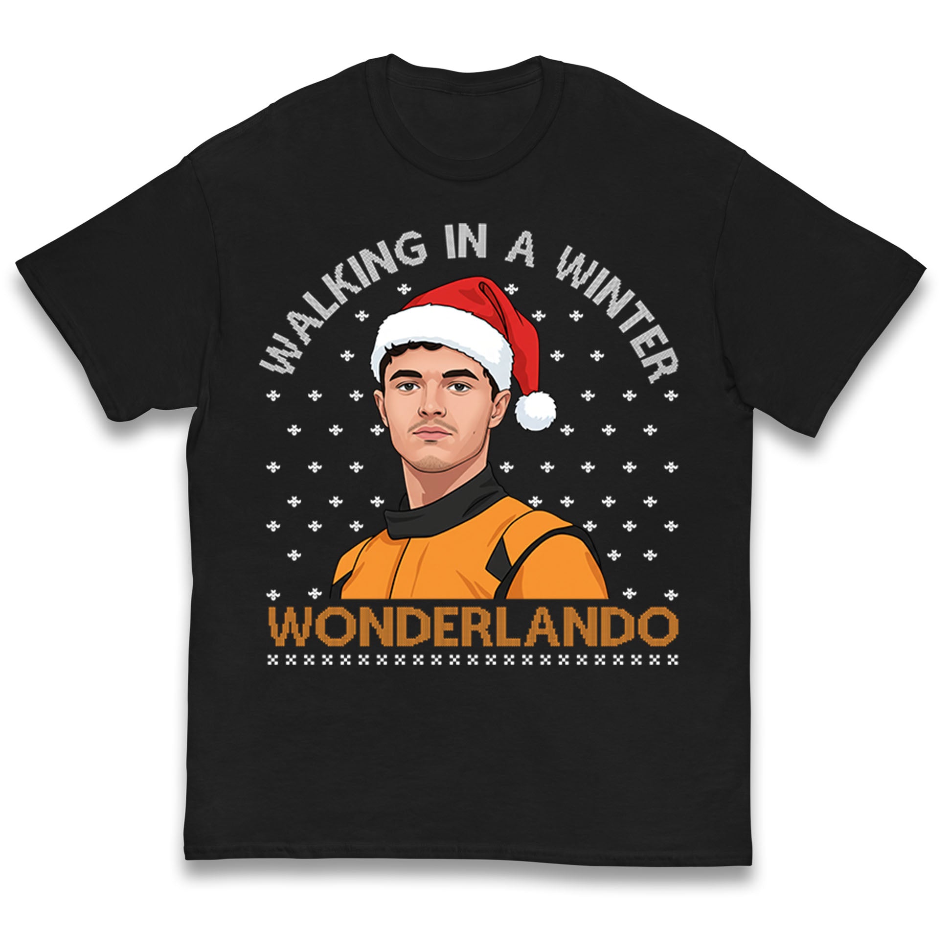 Lando Norris Walking In A Winter Wonderlando Christmas Kids T Shirt 140