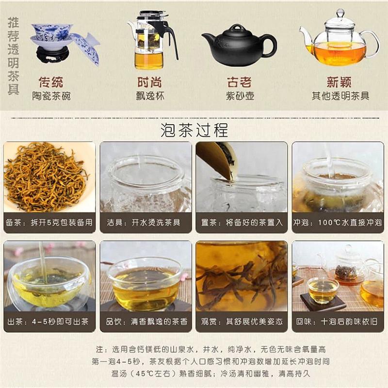Tè Dahongpao 12 bustine di tè dal sapore diverso, tè nero, tè Lapsang Souchong Oolong