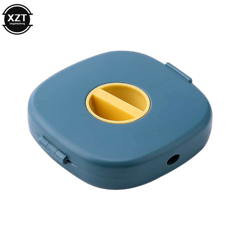 

Вращающийся органайзер для кабелей, пластиковый переносной чехол для хранения проводов, держатель для телефона, держатель для мыши, шнура наушников синий