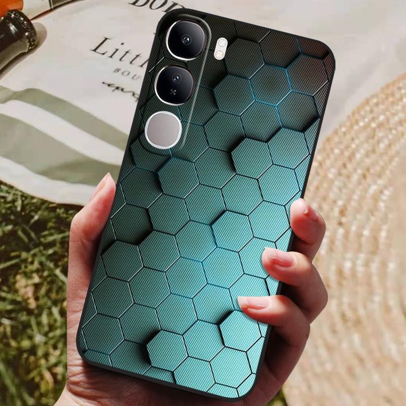 For Vivo V40 Lite 4G 5G V40Lite (IDN) V40E V 40 SE Case Luxury Painted Phone Silicon Back Cover For Vivo Y200 Y300 Cases Shell
