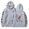 Japanese Anime Graphic Hoodies Men Attack On Titan Pullover Sweatshirt Unisex