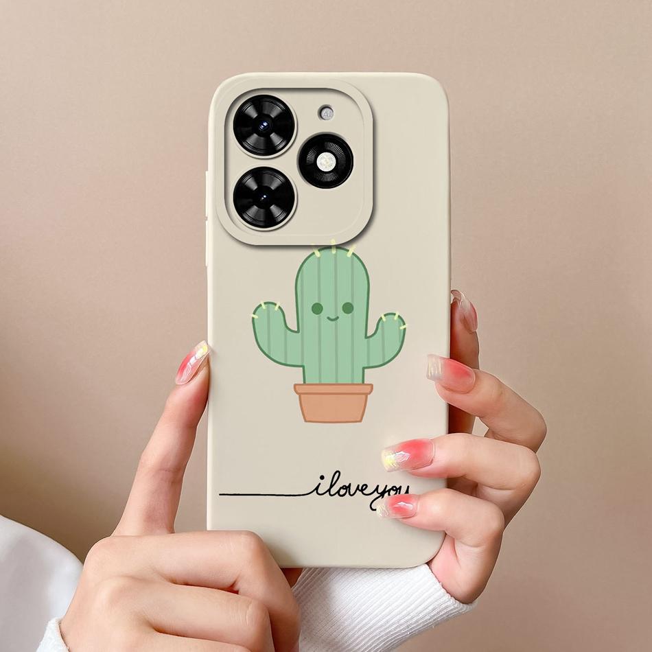 Case For Tecno Spark Go 2024 Cute Pilot Soft Liquid Silicone Upgrade Lens Protection Back Cover For Tecno SparkGo Coque Bumper