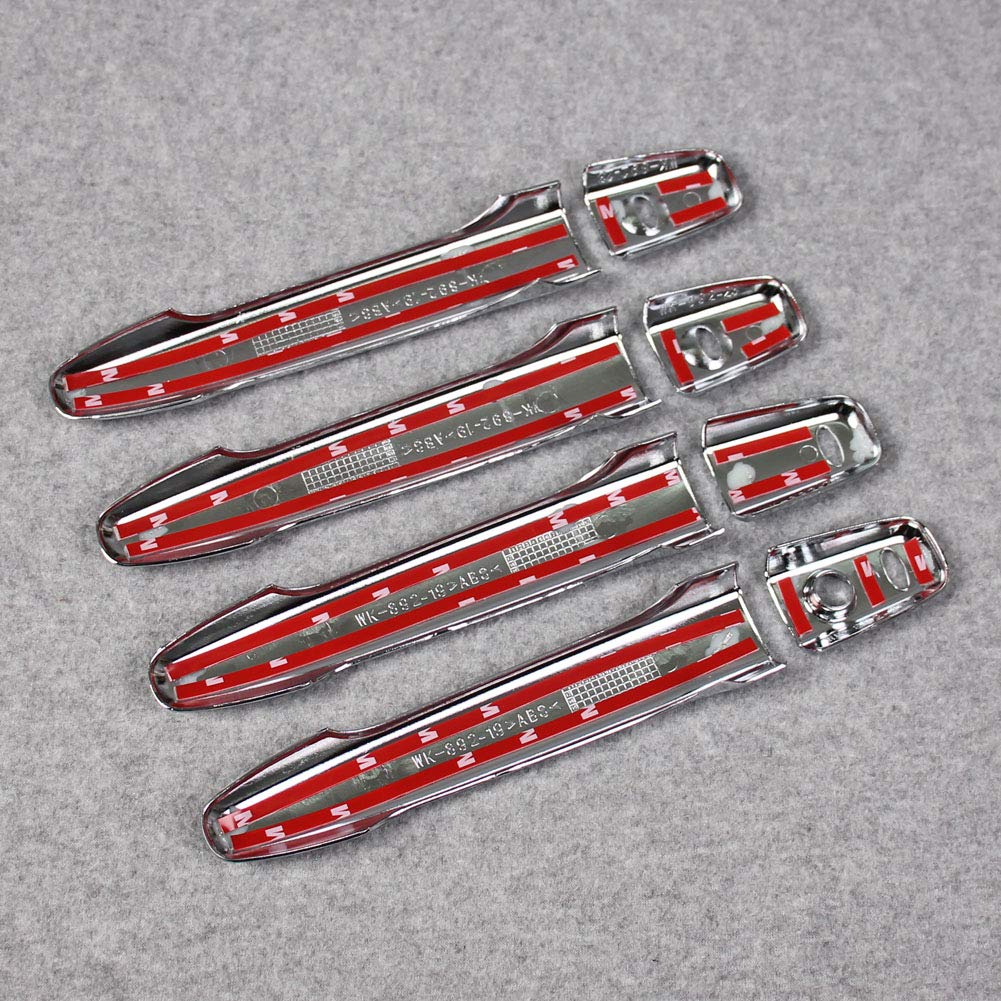 RUIQ Mitsubishi Delica Standard Grade Chrome Outer Door Handle Covers Designed Specifically for the Mitsubishi Delica D5 D5 (Full Coverage) -