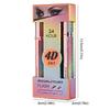 4D Silk Fibre Mascara and Eyeliner Set Smudge Proof Curling Mascara Liquid Eye Liner Pencil Eye Make Up Tool
