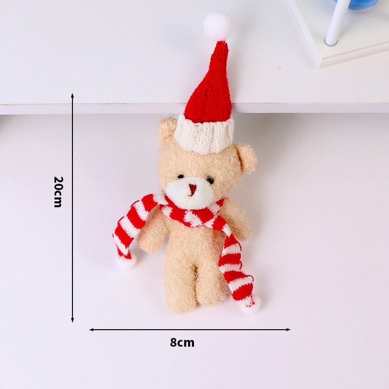 Christmas Cute Blush Joint Bear Bag Cute Clothing Accessories Bear Doll Pendant
