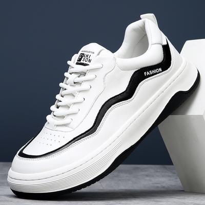 Herren Sportschuhe mit schiefem Kopf, lässige Lederschuhe, Herren-Trendschuhe, Europäische Station Herrenschuhe, Jungen Koreanische Version vielseitige Schuhe