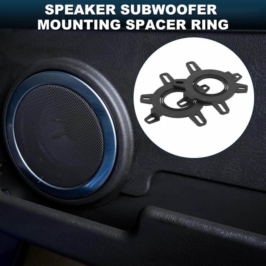 TUCKBOLD Carboat RV Speaker Spacer Ring Midrange Speaker Spacer Adapter Waterproof Black 2pcs