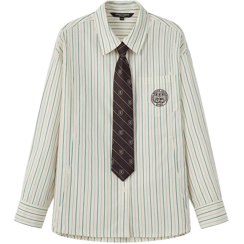 Teenie Weenie Women s Striped College Tie Blouse L