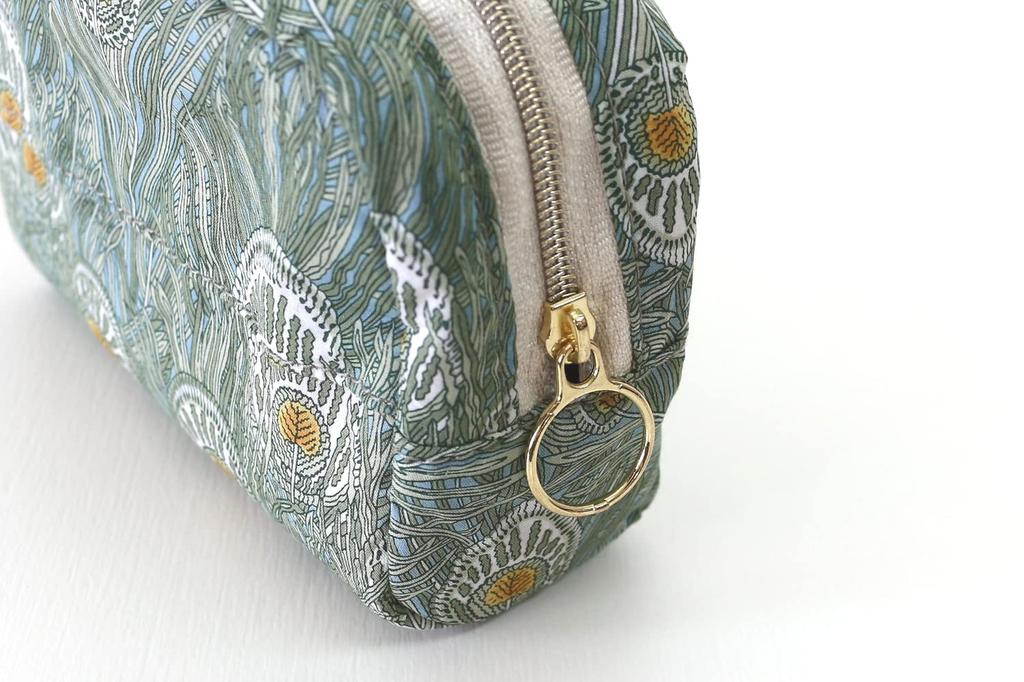 DDintex FLORET LONDON Square Tissue Queen Hera 13 x 5 x 10 cm Pouch, Green, [Liberty Print]