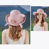 Summer Straw Hat Women's Striped Big Brim Fisherman Hat Outdoor Sun Protection Sun Hat