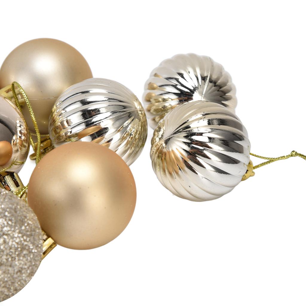 36Pcs Christmas Tree Ornaments Shatterproof Hanging Decorations Xmas Pendant for Festival Holiday Party