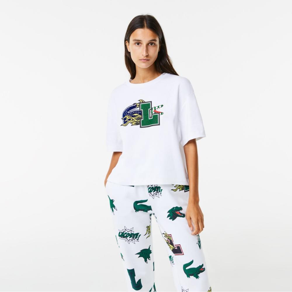 

LACOSTE Женская праздничная футболка из органического хлопка TF920452N 001