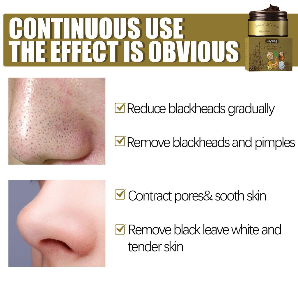 Jaysuing Tear Off Mask Detergente per la pelle, Pulizia dei punti neri Maschera detergente e ringiovanente restringente i pori