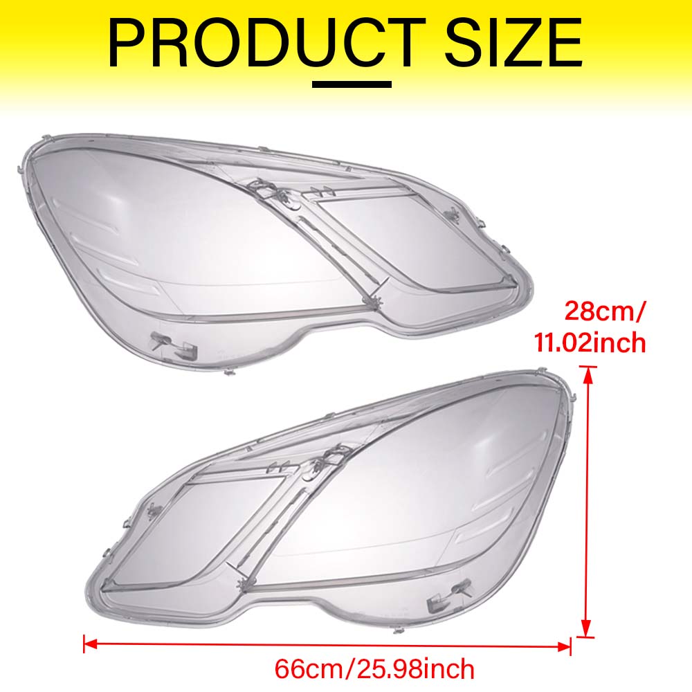 Car Headlight Glass For Mercedes Benz E-Class W212 Headlight Cover 09-12 E200E260E300 Transparent Lampshade Car Accessoires
