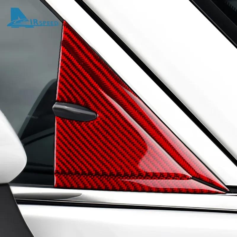 Real Soft Carbon Fiber For Toyota Camry 2018      2024 LHD RHD Car A-pilar Triangle Panel Interior Trim