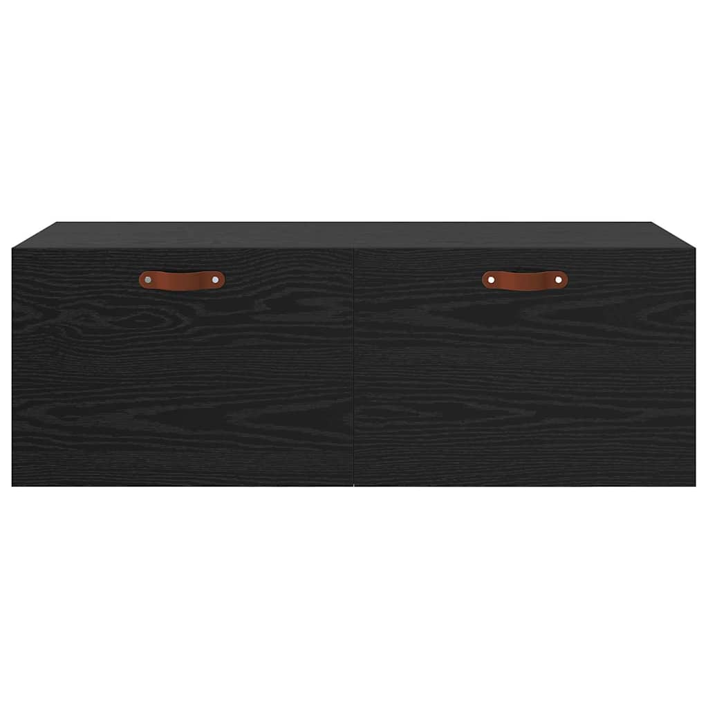 Wall Cabinet Black Oak Effect 100 X 36.5 X 35 Cm