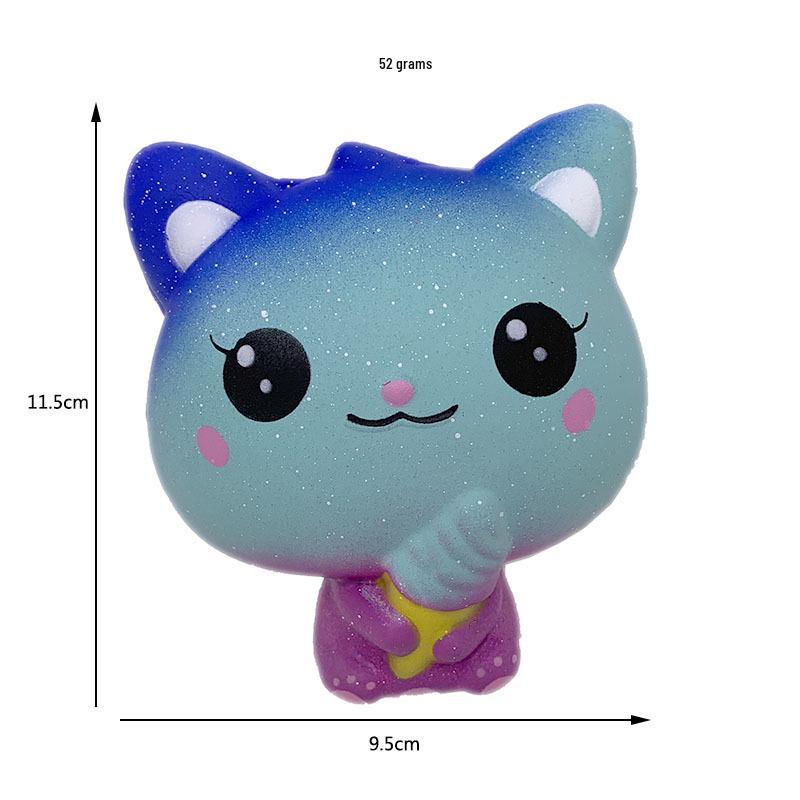 Stres Atma İçin Popüler Yavaş Geri Tepmeli Sıkılgan Dondurma Kedi Oyuncak