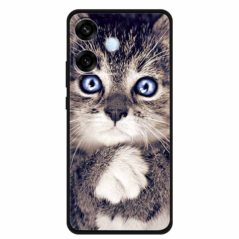 For Oppo A5 Pro 4G 5G Case 6.67" Soft TPU Silicone Funda Cut Cat Flower Painted Back Cover for Oppo A5 Pro 5G Global Shell Coque