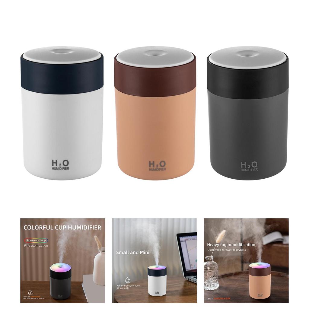 300ml Tragbarer Vernebler-Luftbefeuchter mit mehrfarbigem Licht 7,8x11,8cm/3x4,6 Zoll Persönlicher Luftbefeuchter Klein für Familien Mehrzweck
