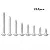 200pcs Self Tapping Screw Cross M3.5 304 Stainless Steel Pan Head Combination Set