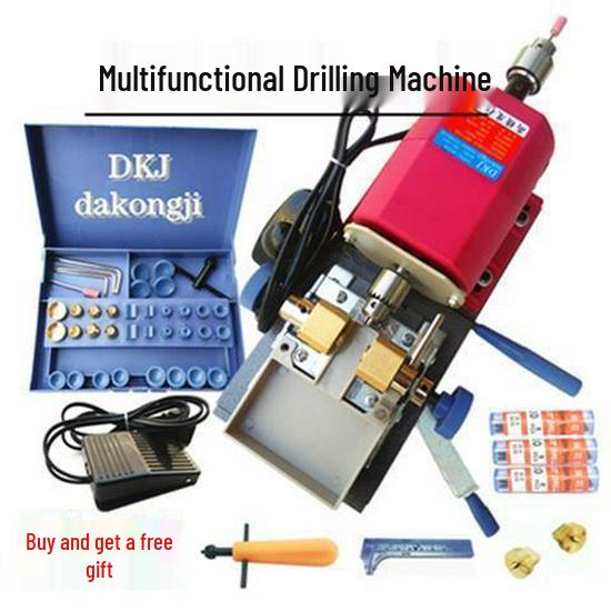 Pearl Punching Machine: Mini Jade Beads DIY Drill for Home & Craft Use