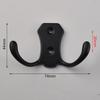 3PCS Zinc Alloy Double Hook European Style Double Prong Sheep Horn Hook Antique Finish Sturdy Fitting Room Hook Fitting Room