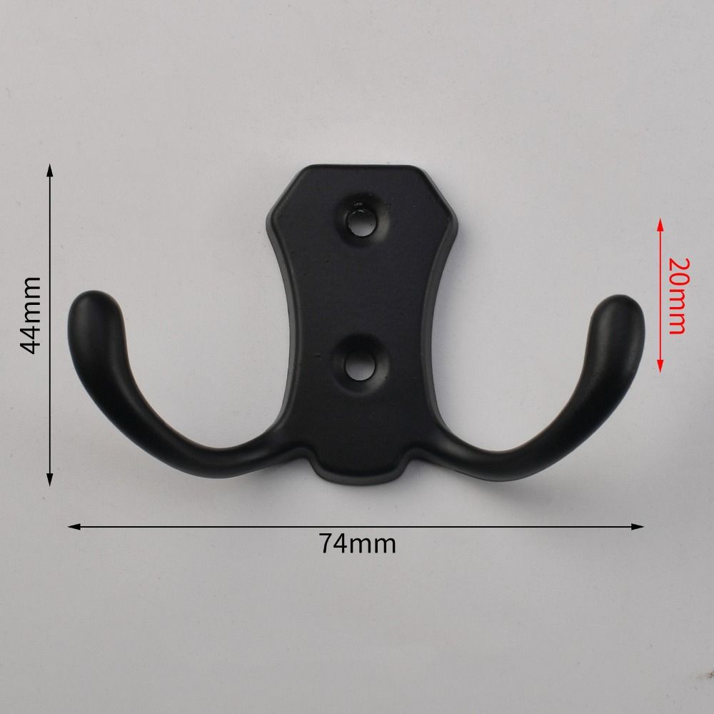 3PCS Zinc Alloy Double Hook European Style Double Prong Sheep Horn Hook Antique Finish Sturdy Fitting Room Hook Fitting Room