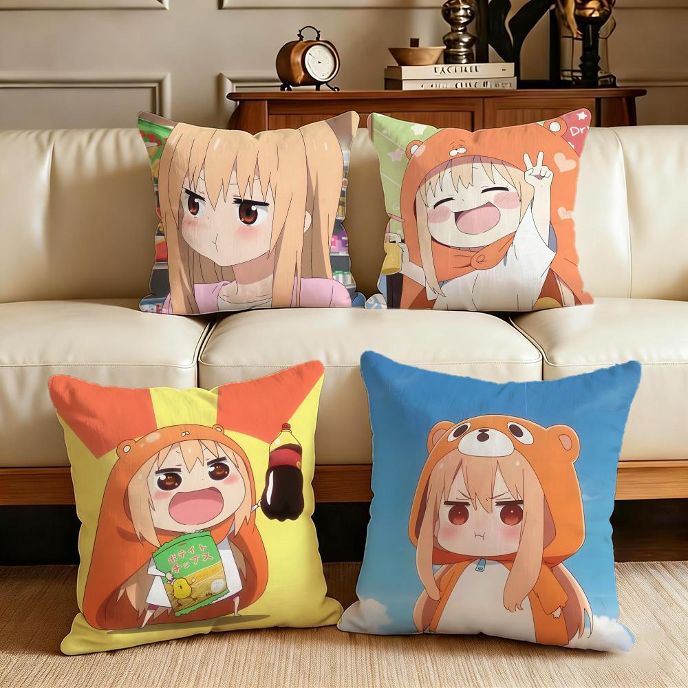 Comedy Himouto Umaruchan Cushion Cover Cushion Cover Set 4Pcs 50x50 45x45 40x40 Pillowcase Decorative Sofa Home Decor