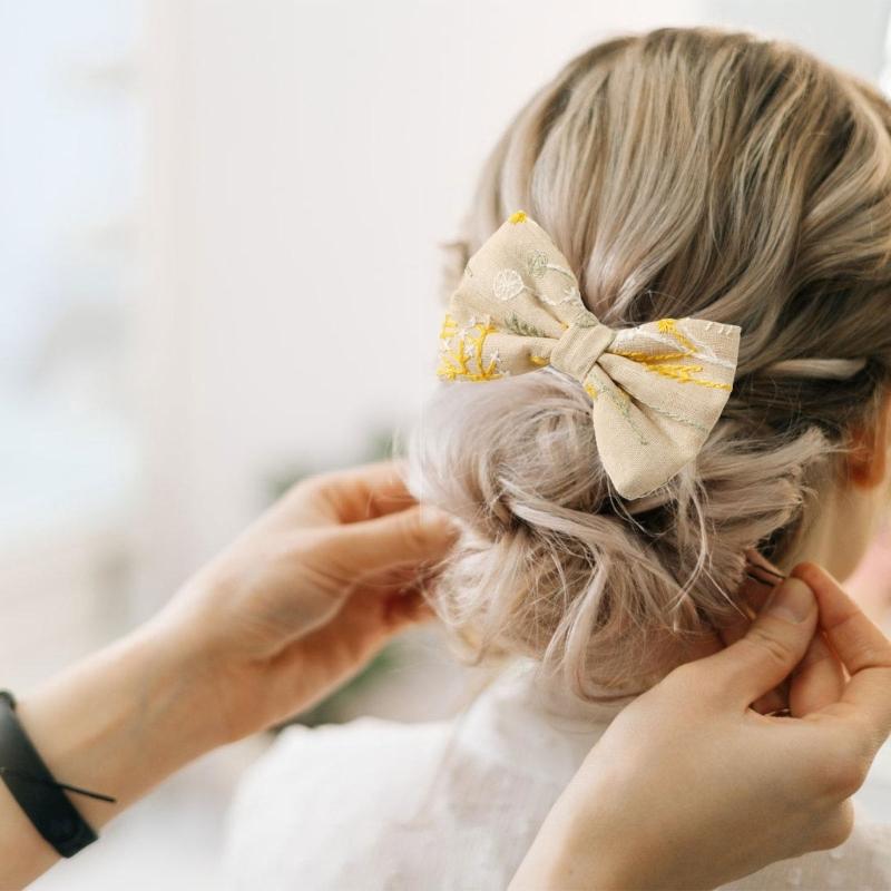 Delicate Bows Hair Clip 2000s Trend Side Clip Bows Bowtie Barrette Bowknot Cottagecore Sweet Photo Props