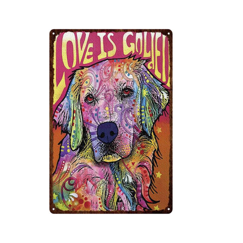 Christmas Santa Claus Pet Dog & Cat Tin Sign Wall Art Painting Vintage Decor Poster Metal Signs Bar Cafe Pet Store Home Decor