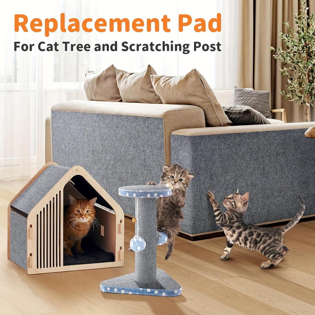 Furniture Protector for Cats That Can Be Trimmed Featuring a Self-Adhesive Scratching Mat To Safeguard Couches Doors, And Cat Tree Shelves from Claws