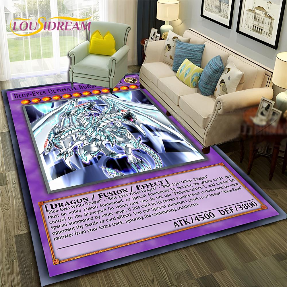Cartone animato Anime Yu-Gi-Oh MONSTER CARD Tappeto Tappeto per casa Soggiorno Camera da letto Divano Zerbino Decor, tappeto per bambini Tappetino antiscivolo