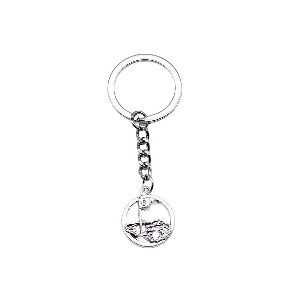 Metal Fittings Yoga Keychain Sport Theme Key Ring Souvenir 28mm