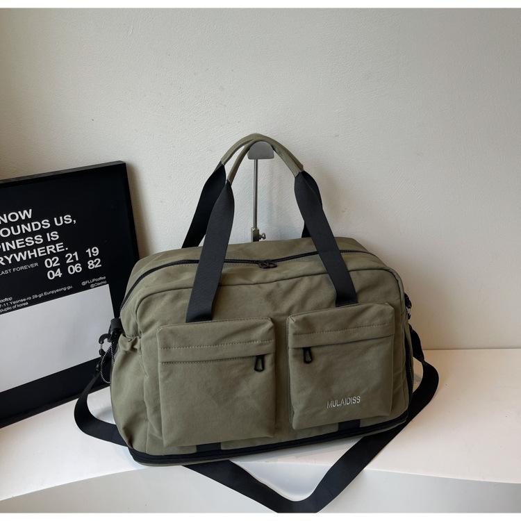 

High-value and lightweight portable travel bag, women s large-capacity multi-pocket storage luggage bag, yoga sports fitness bag зелений