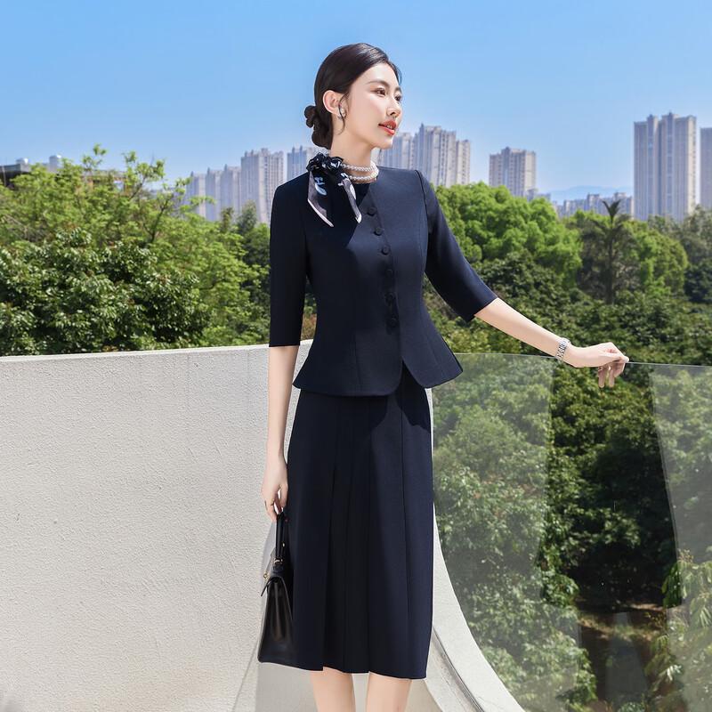 Tluoman Women's Summer Professional Two-Piece Suit Set