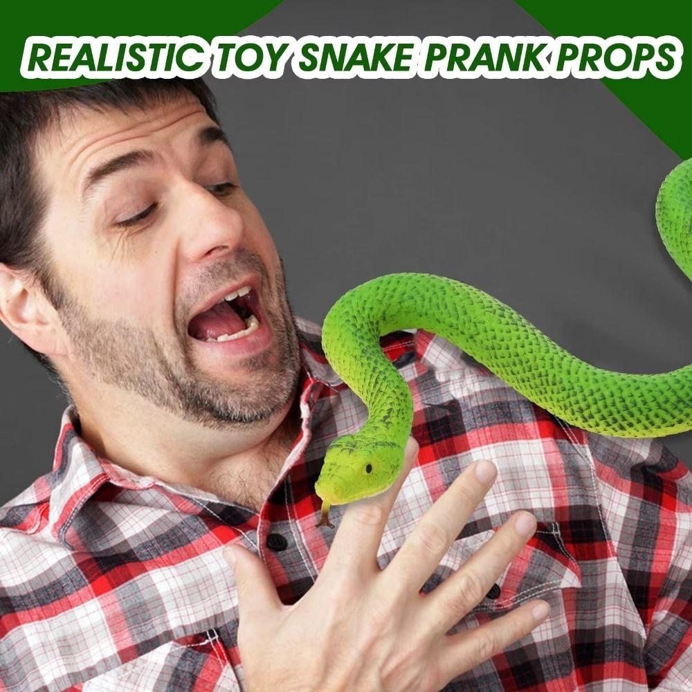Reptile Animal Rattlesnake Model Soft TPR Simulation Snake Funny Snake Action Figures  Prank Toy