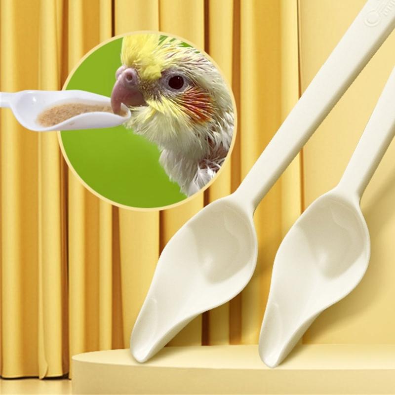 Pointed Bird Feeder Spoons Parrots Feeding Scoops- Beak-Imitation Cockatiel Milk Feed Liquid Diet Bird Feeding