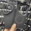 For Huawei Pura 80 Pro Case Aramid Carbon Fiber For MagSafe Magnetic Case Thin Carbon Cover Metal Lens Frame Phone Shell